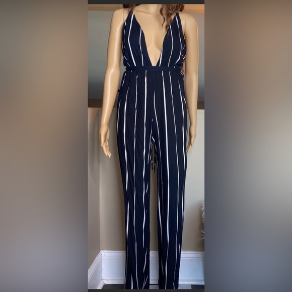 Faithfull the Brand Pants - Faithful The Brand - vintage stripped navy jumpsuit